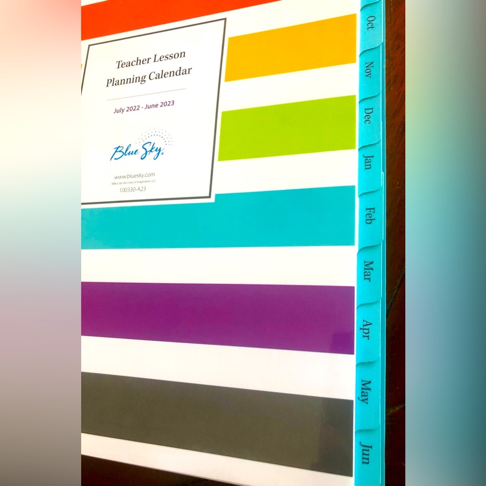2022-2023 Blue Sky Teacher 8.5"x11" Academic Weekly & Monthly Planner